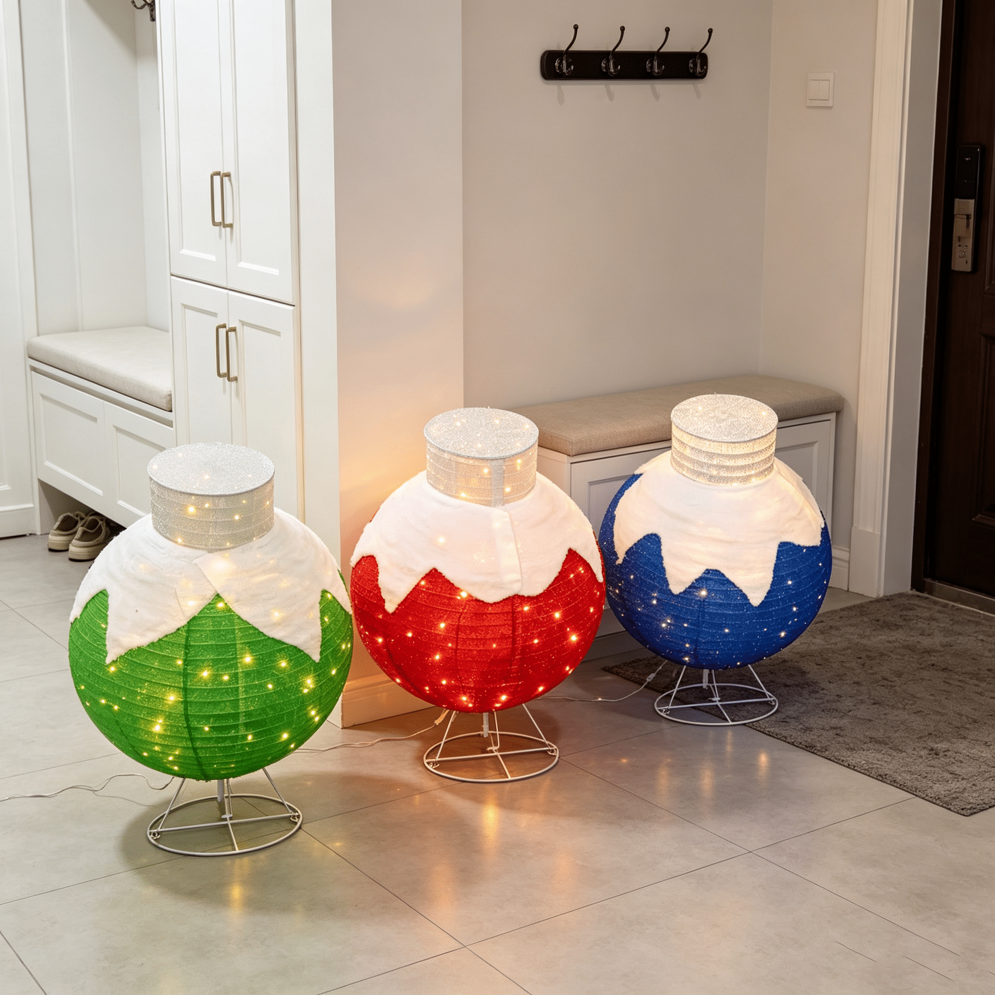 DR.Planzen 3Pack Christmas Ball, LED Holiday Decorations