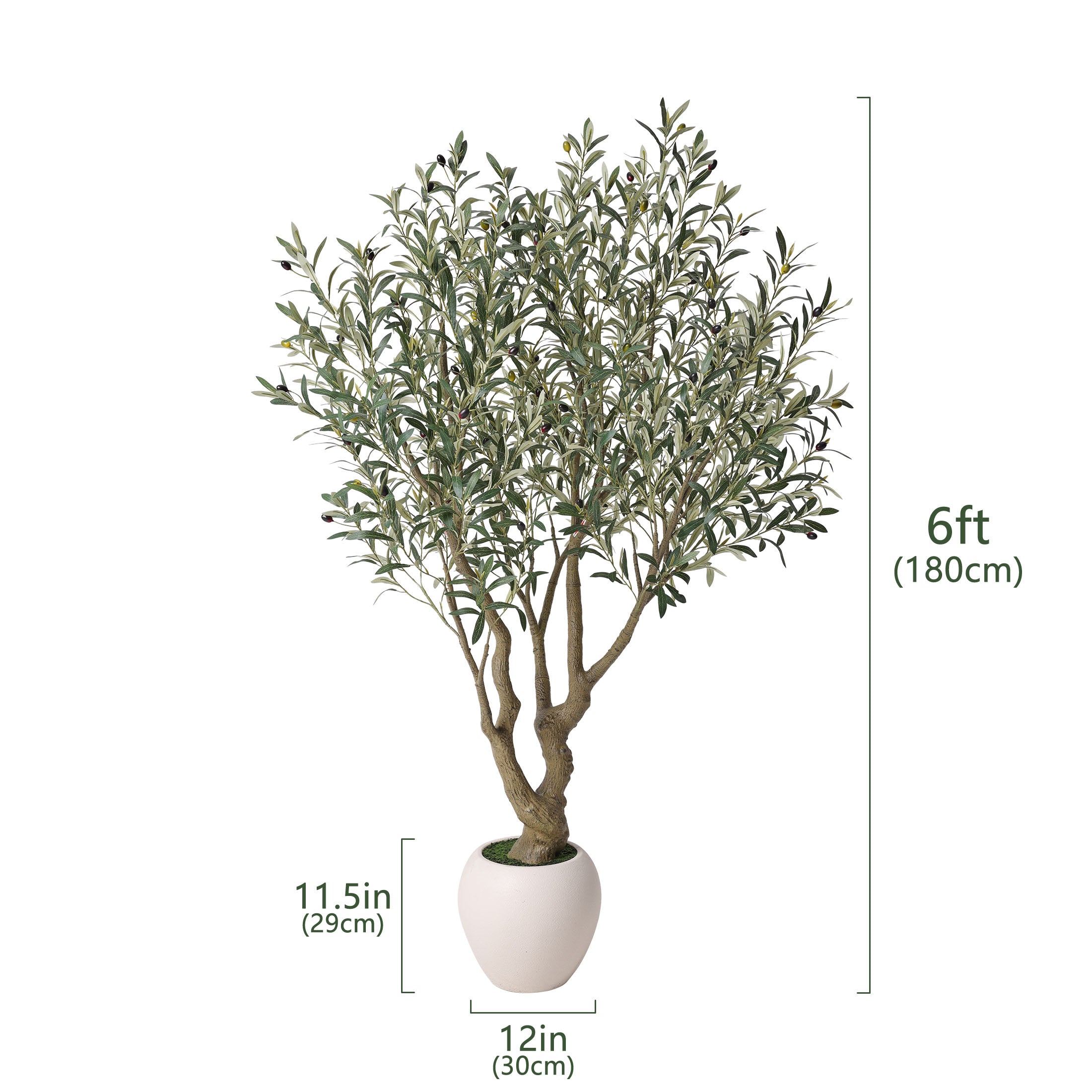 VeriNatural 6/7/8FT Artificial Olive Tree 🌿 Tall Faux Plant for Indoor & Outdoor Decor | Modern Home, Office & Patio Greenery (8FT-Pot Medium Available)(VN206)