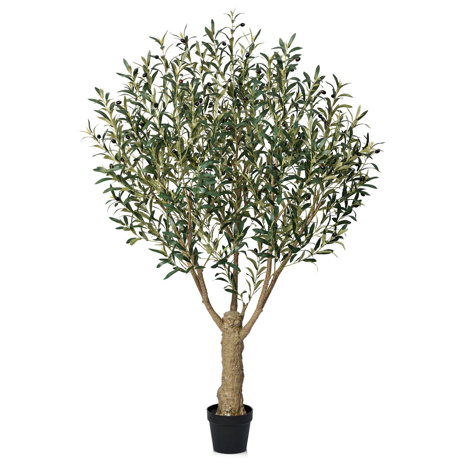 VeriNatural 5/6/7/8FT Artificial Olive Tree UV Resistant with Black Planter for Indoor & Outdoor（VN160）