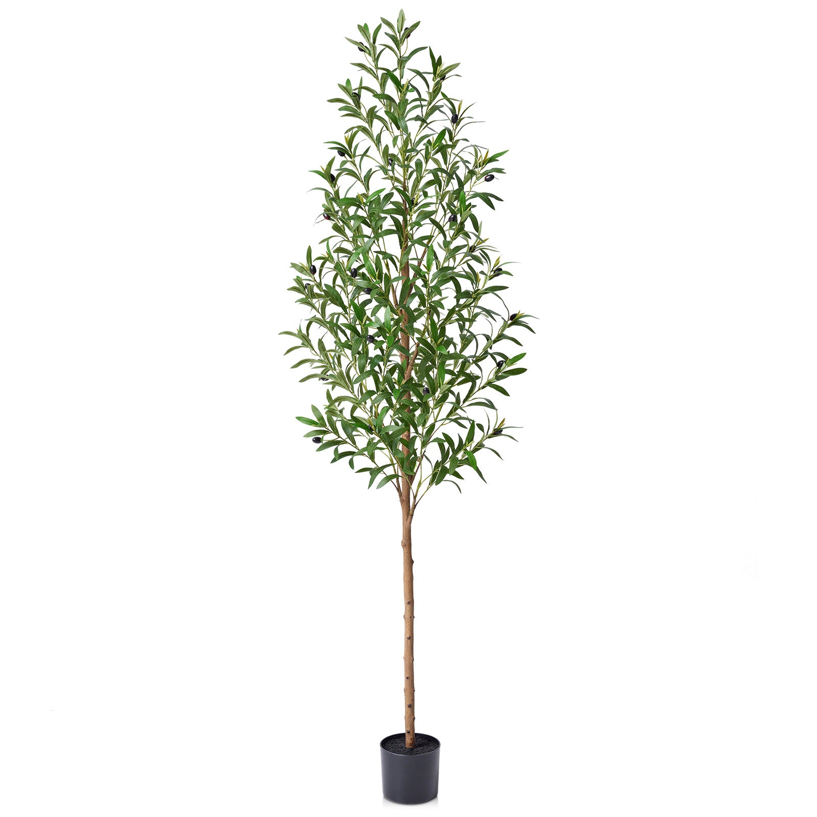 VeriNatural 6FT Artificial Olive Tree – Realistic Wood-Look Trunk, Tall Faux Olive Tree in Pot for Indoor Home, Living Room & Office Decor (VN245)