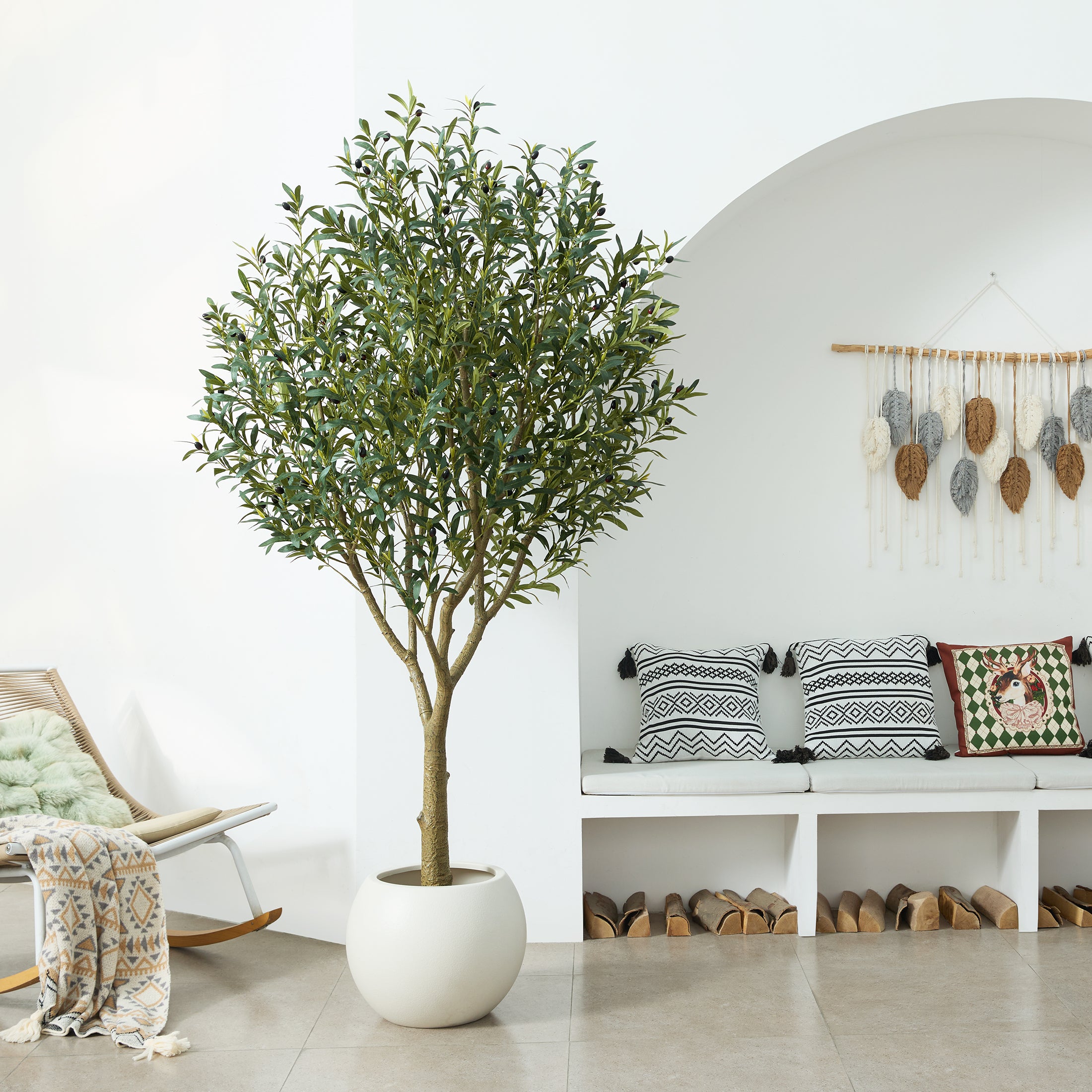 VeriNatural 5/6/7/8FT Artificial Olive Tree UV Resistant for Indoor & Outdoor （VN157）