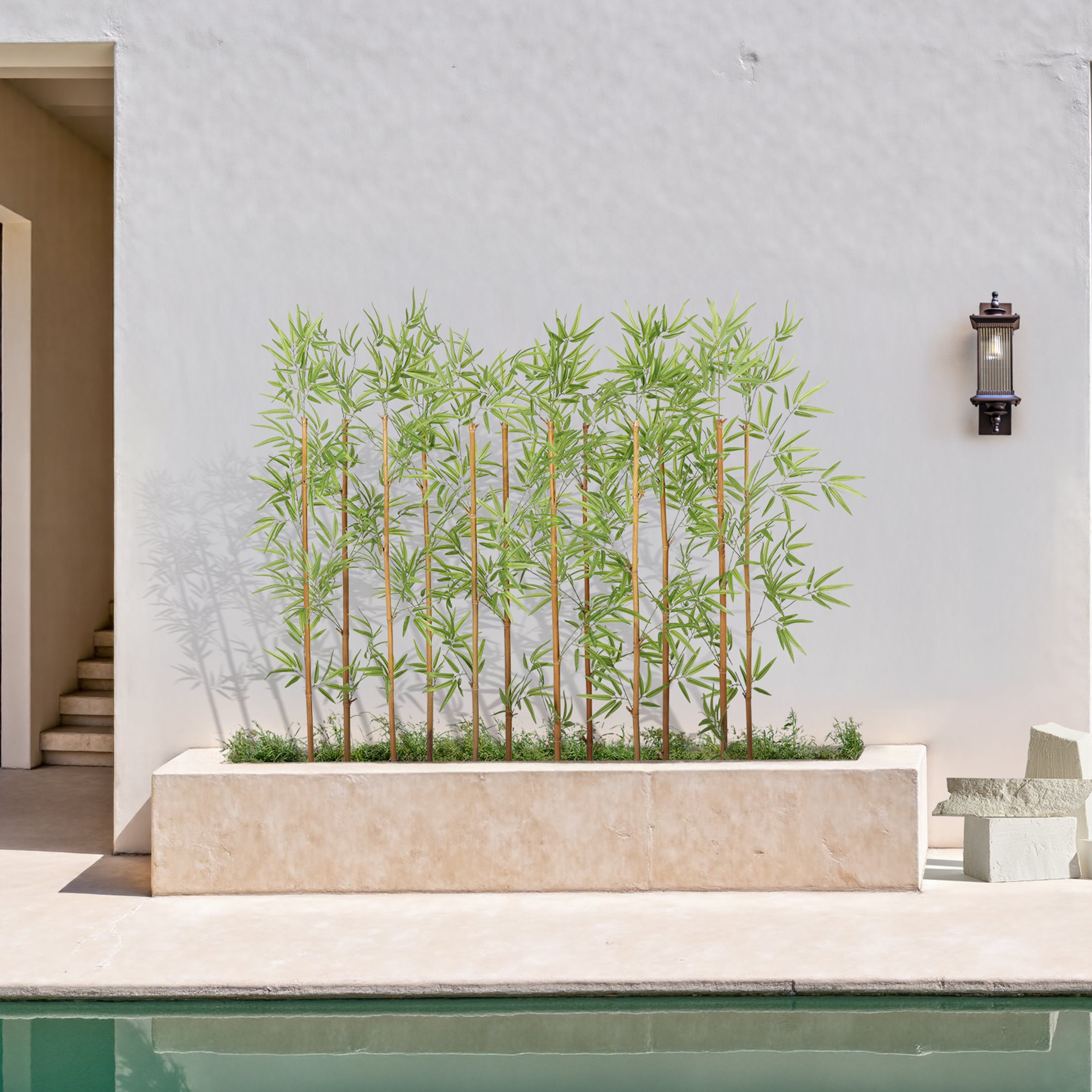 VeriNatural 5/6/7FT Artificial Bamboo Tree, 15/24/36-Stem Faux Bamboo