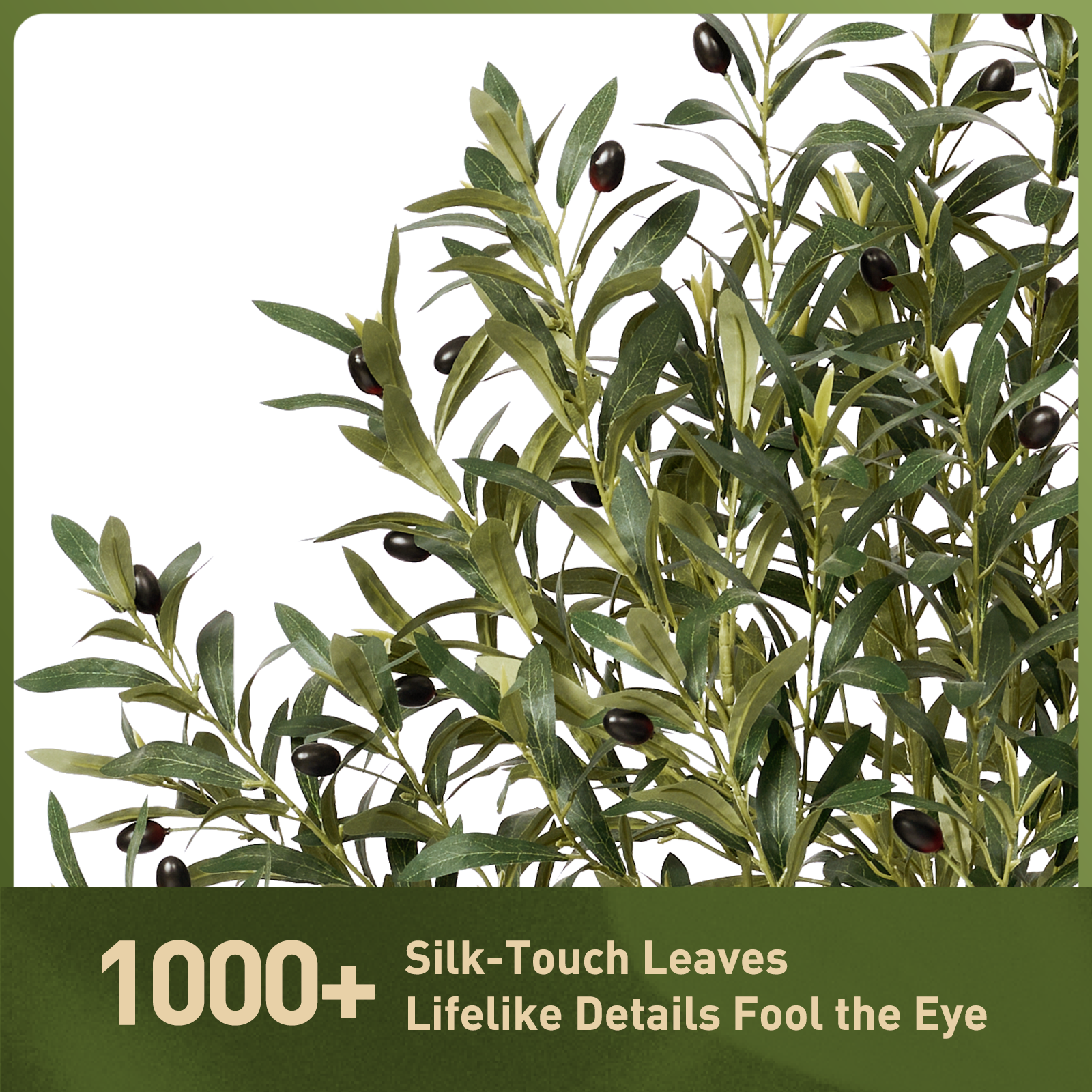 VeriNatural 5/6FT Artificial Olive Tree UV Resistant and Natural Trunk with Black Taper Planter for Indoor & Outdoor  （VN131）