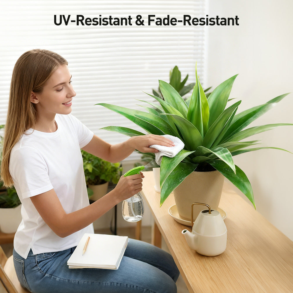 VeriNatural Artificial Agave Succulent Plants – 28” Large Faux Agave Stems, Realistic Indoor & Outdoor Decorative Plants for Home & Office (2-Pack)