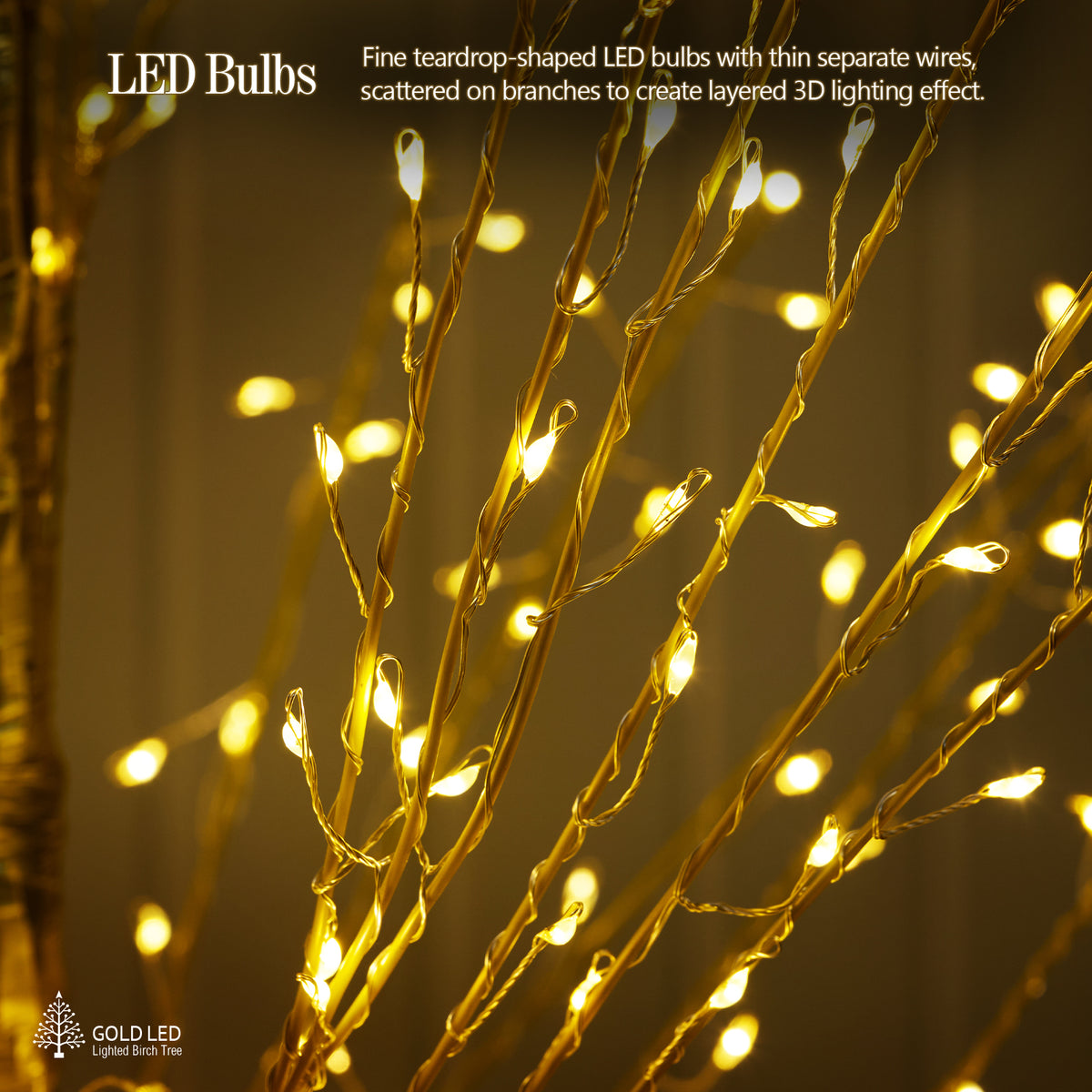 VeriNatural 4FT/5FT/6FT Pre-Lit Twisted LED Christmas Tree – Golden Warm White Spiral Tree with Breathing Flash, Indoor & Outdoor Holiday Decor