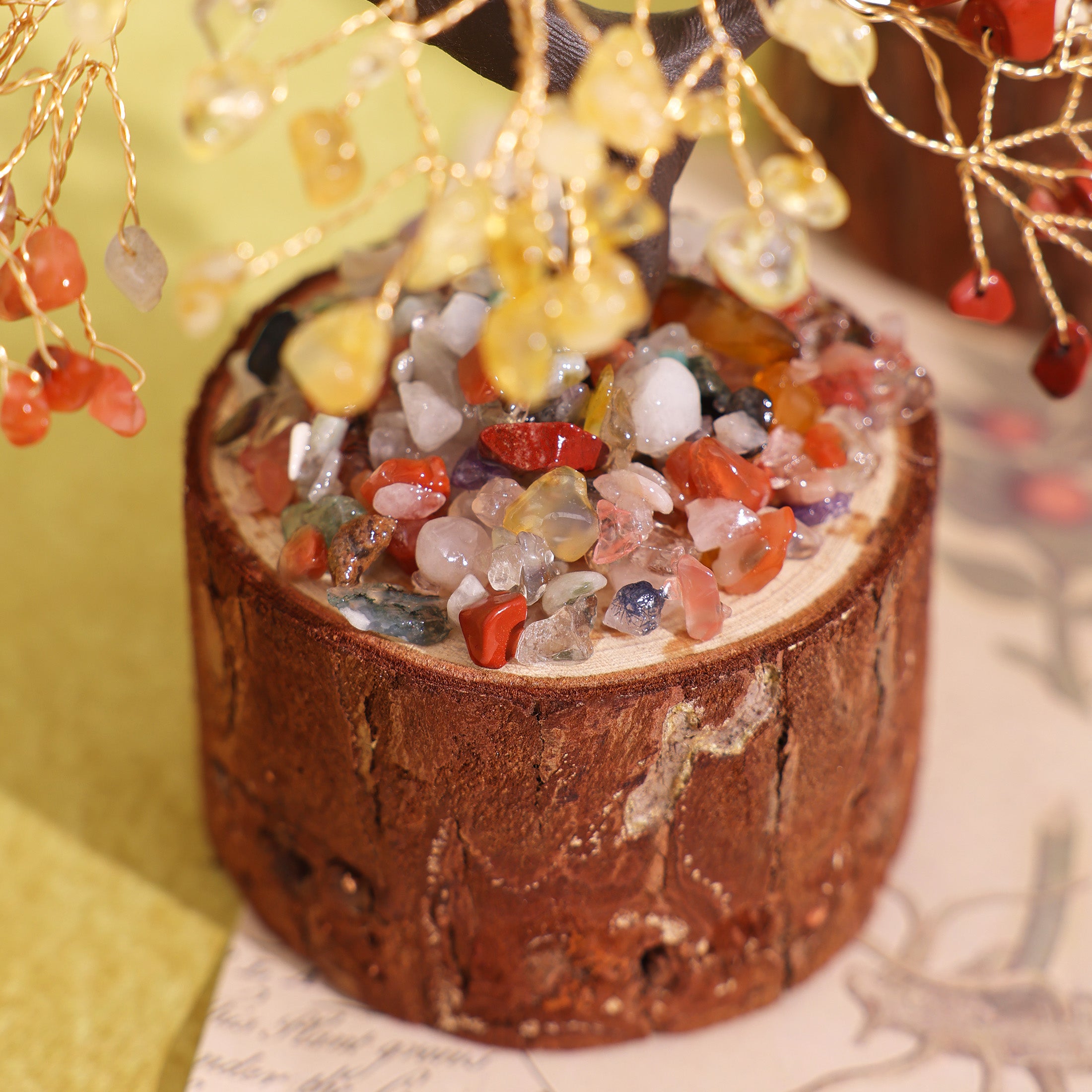 7 Chakra Healing Crystal Tree of Life – Handmade Gift for Women, Mom & Her | Good Luck Decor for Home & Office