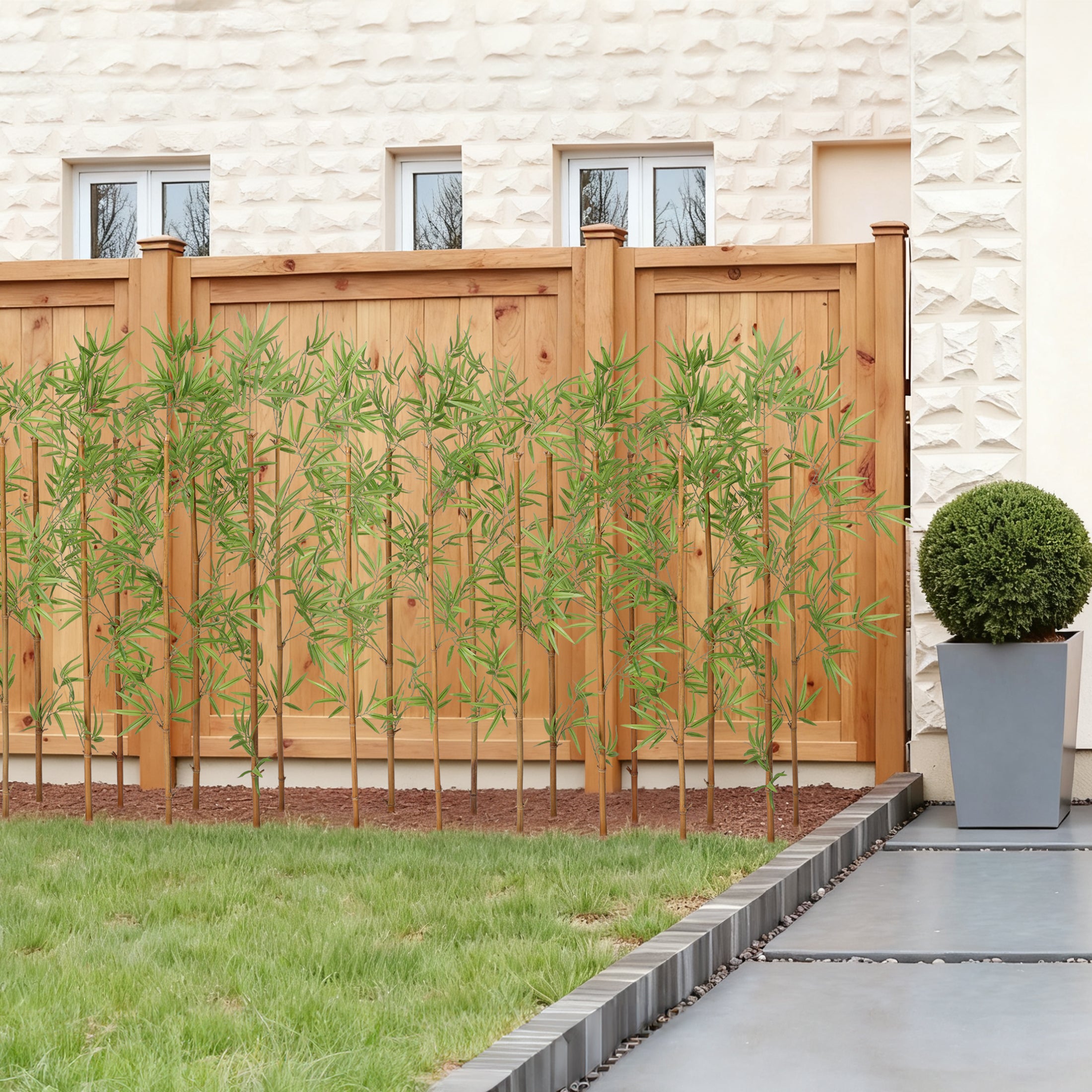 VeriNatural 5/6/7FT Artificial Bamboo Tree, 15/24/36-Stem Faux Bamboo Plant with Natural Stalks, UV Resistant, Lifelike Indoor & Outdoor Greenery (VN144)