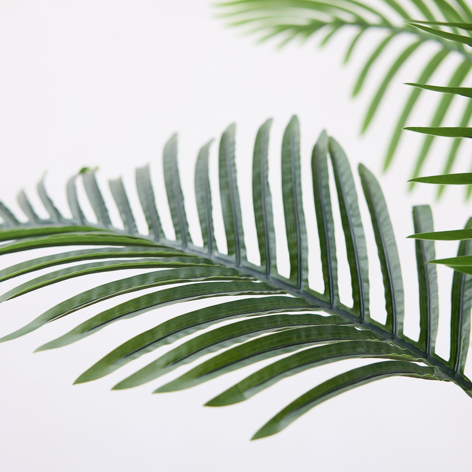 VeriNatural 4FT Mixed Fern and Plam Artificial Plants with Black/White Taper Planter for Indoor & Outdoor（VN148）