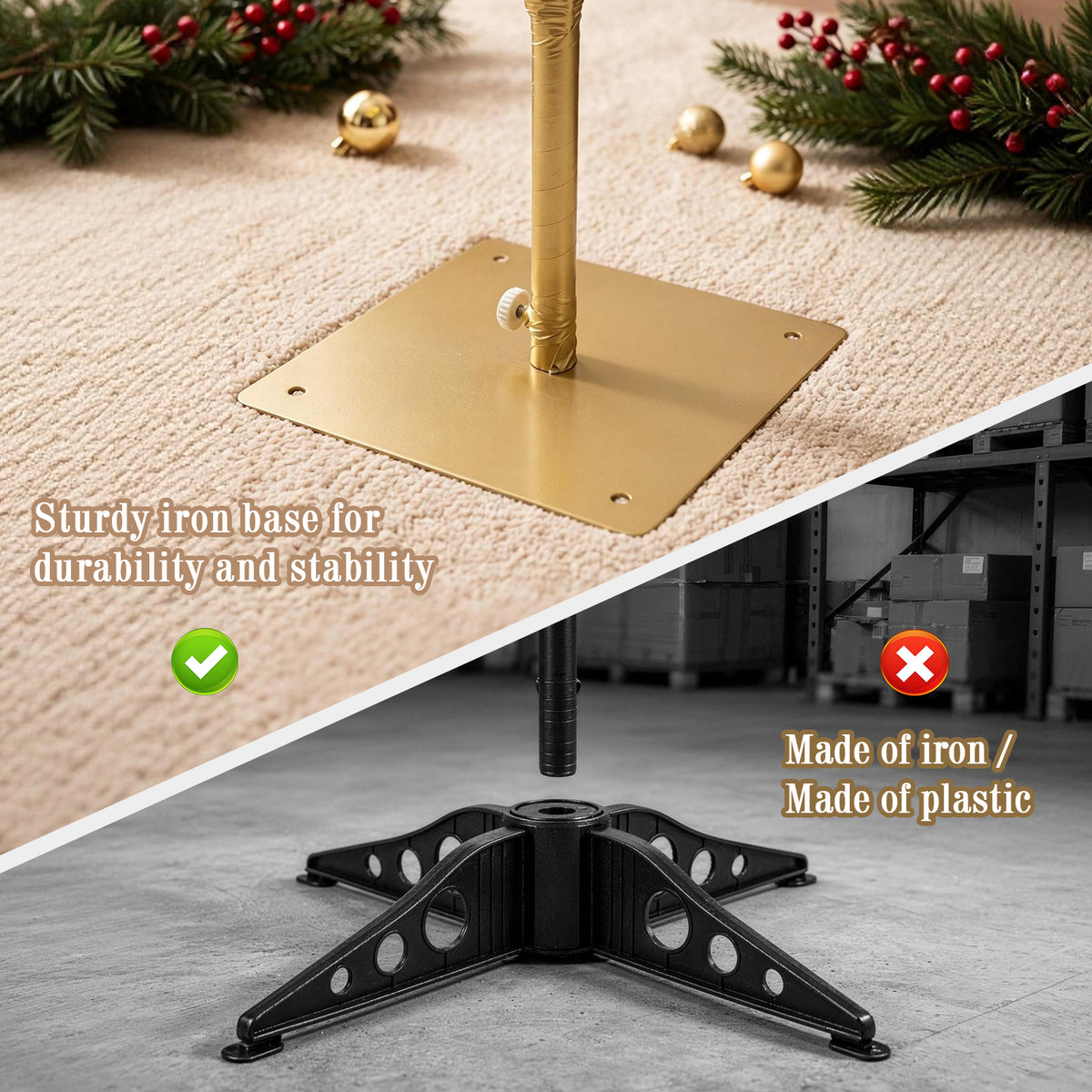 VeriNatural 4FT/5FT/6FT Pre-Lit Twisted LED Christmas Tree – Golden Warm White Spiral Tree with Breathing Flash, Indoor & Outdoor Holiday Decor
