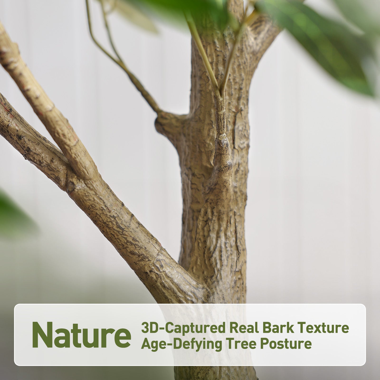 VeriNatural 8FT Artificial Olive Tree Indoor – Large Tall Faux Olive Tree with 18” White Round Planter, Full & Lush Fake Plant for Living Room, Office, Bedroom & Home Decor（VN210）