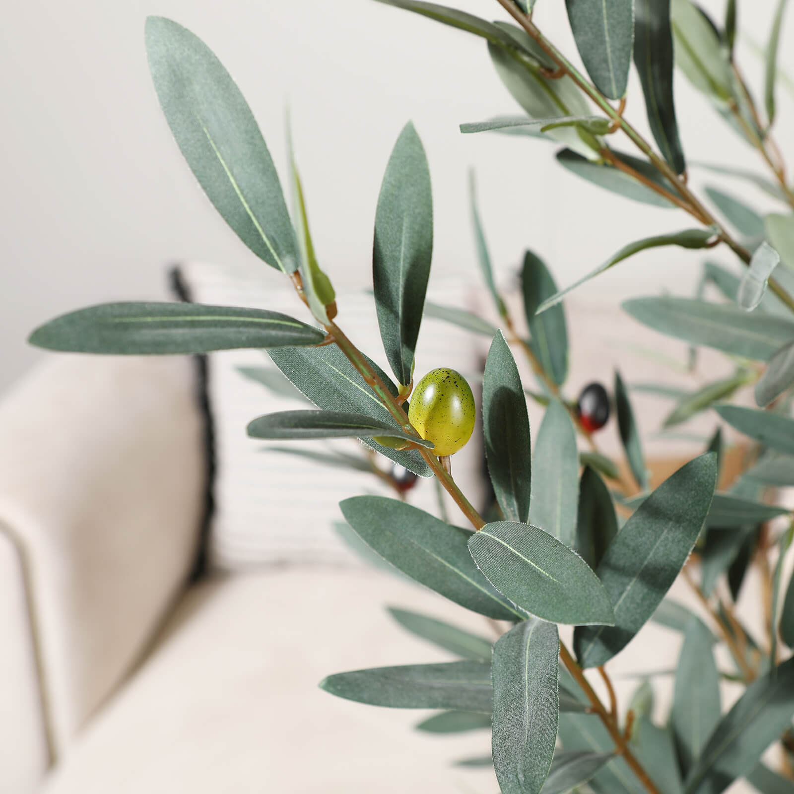 VeriNatural 5/6/7FT Real Tree Trunk Artificial Olive Tree for Indoor
