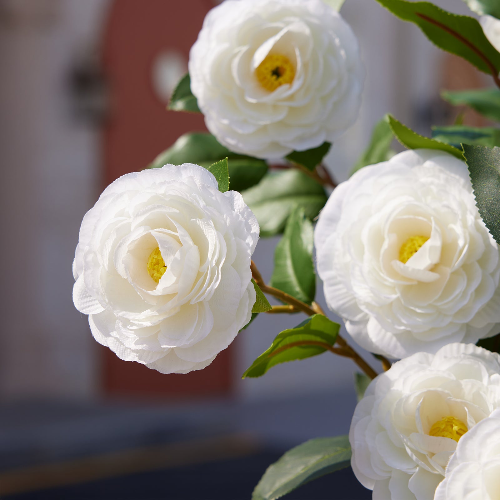 VeriNatural Artificial Camellia Tree – 3 /4ft UV-Resistant Outdoor Silk Flowers, Small Potted Set of 2, Perfect for Tabletop, Porch & Home Decor