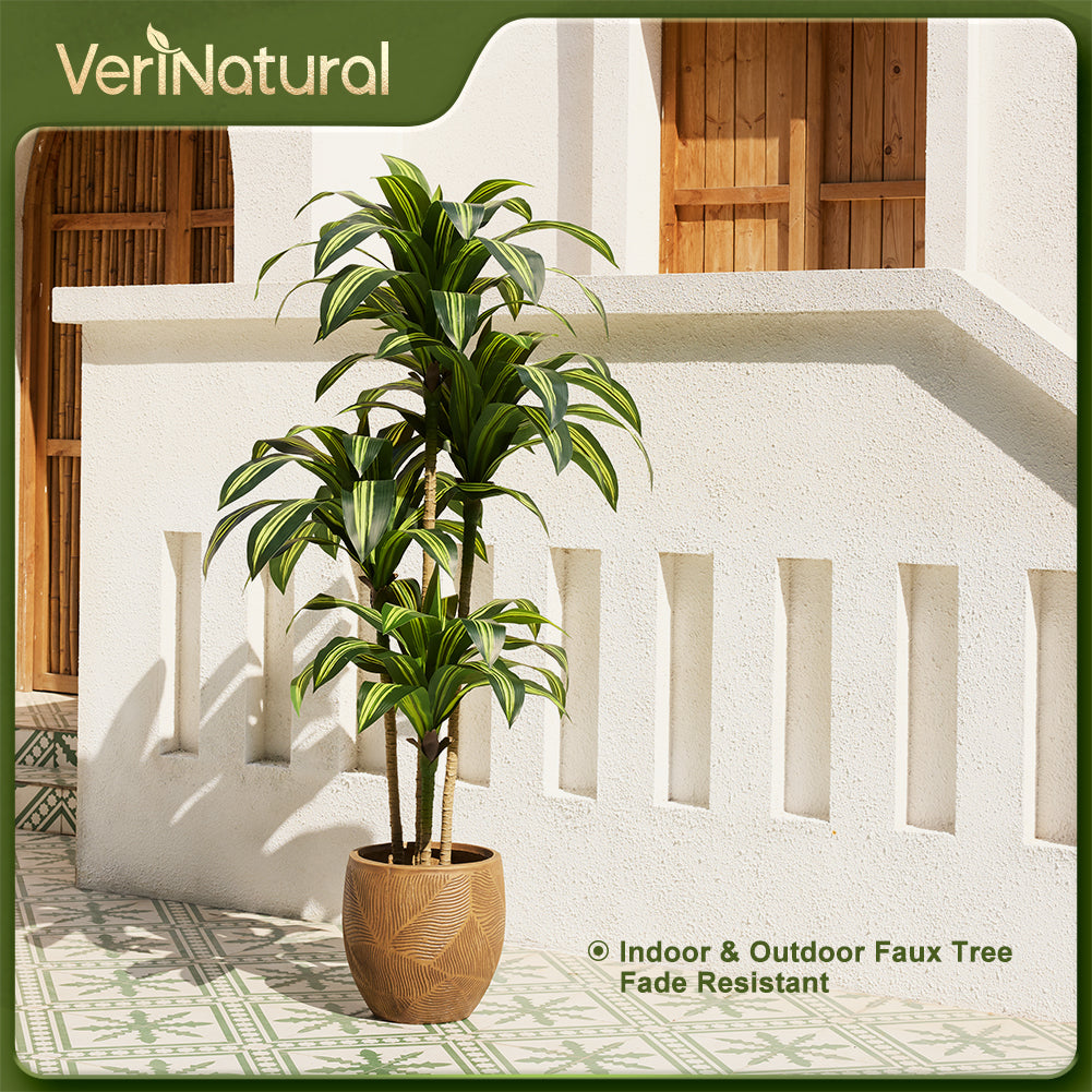 VeriNatural 4/5/6FT Artificial Dracaena Tree UV Resistant for Indoor & Outdoor (VN123)