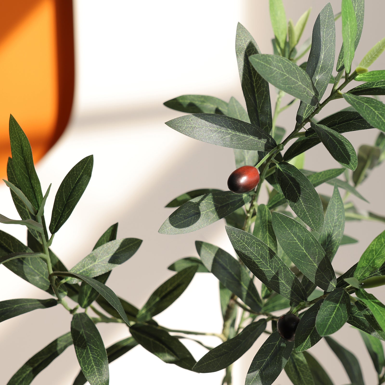 VeriNatural 7FT Artificial Olive Tree  Lifelike Faux Plant in Pot | Living Room & Office Decor