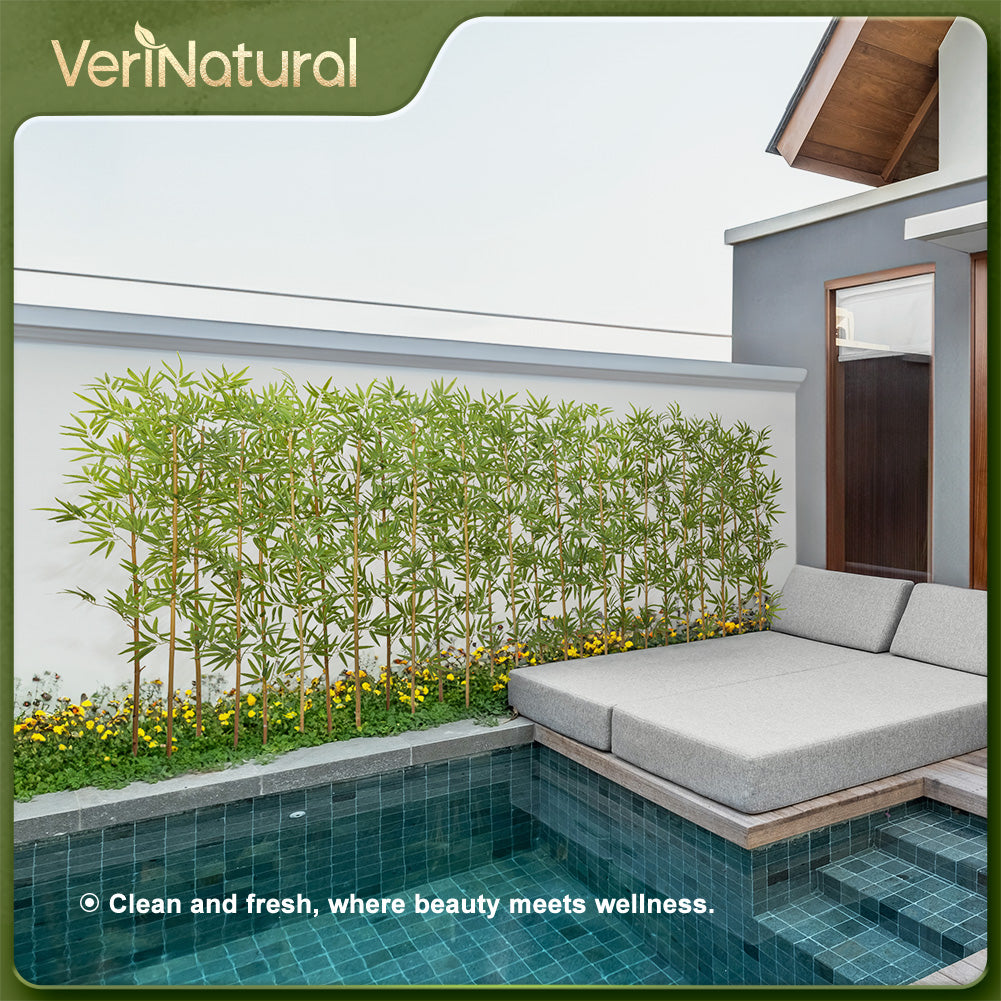 VeriNatural 6FT 24-Pack Artificial Bamboo Stems UV Resistant for Indoor & Outdoor(VN144)