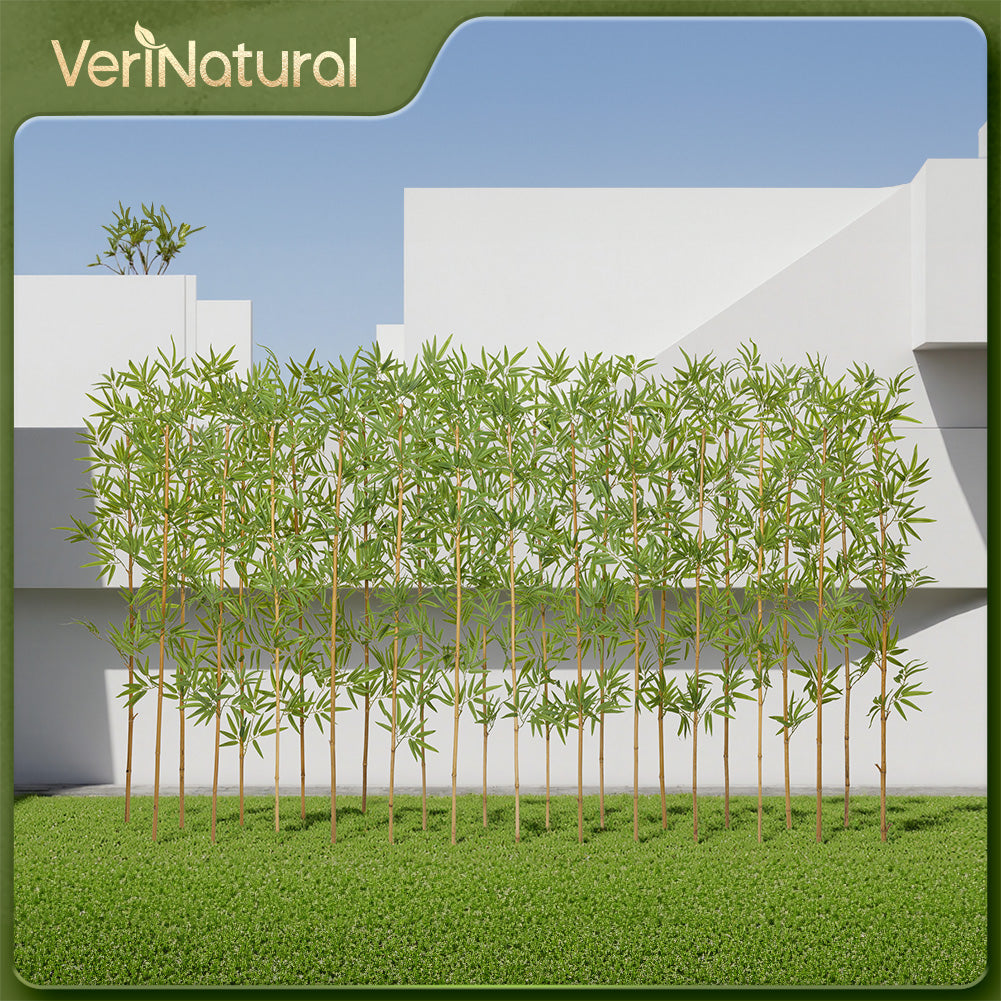 VeriNatural 6FT Artificial Bamboo Tree, 24-Stem Faux Bamboo Plant with Natural Stalks, UV Resistant, Lifelike Indoor & Outdoor Greenery (VN144)
