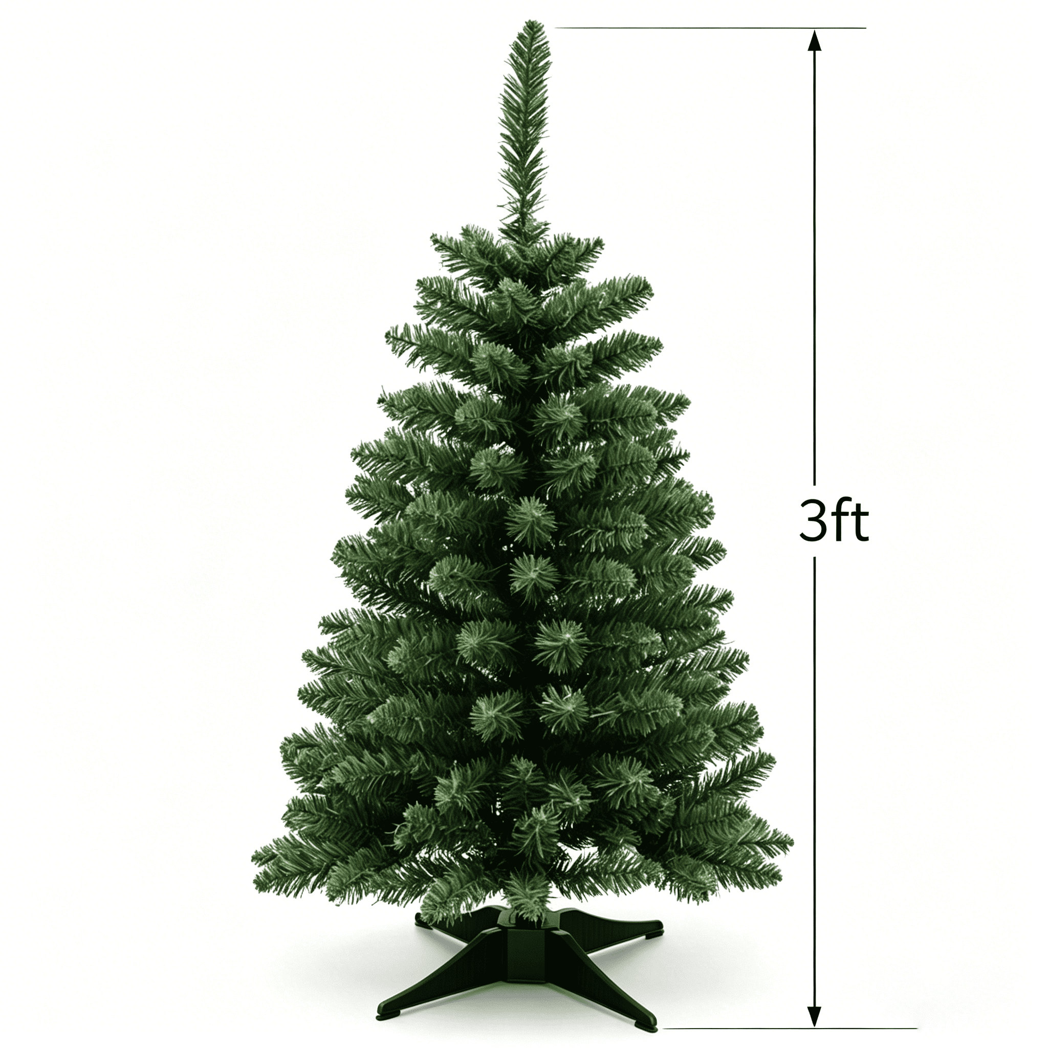 DR.Planzen 3FT Mini Pre Lit Christmas Tree - Artificial Tabletop Xmas Tree with 50 LED Lights, 8 Lighting Modes, 160 PVC Branches for Home Office Apartment Holiday Decorations