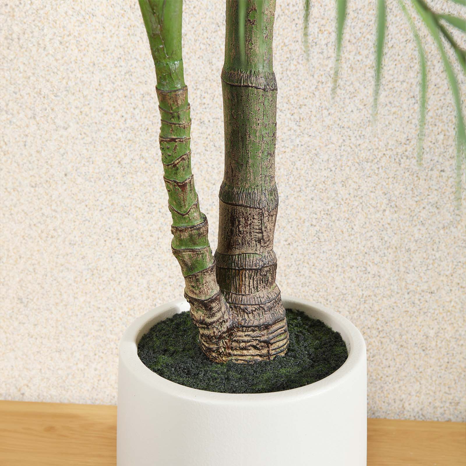 VeriNatural 5/6/7FT Artificial Palm Tree with White Planter for Indoor