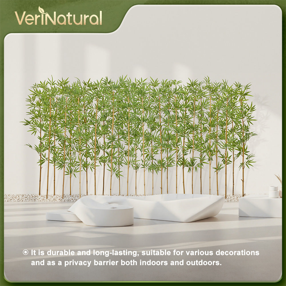 VeriNatural 6FT Artificial Bamboo Tree, 24-Stem Faux Bamboo Plant with Natural Stalks, UV Resistant, Lifelike Indoor & Outdoor Greenery (VN144)