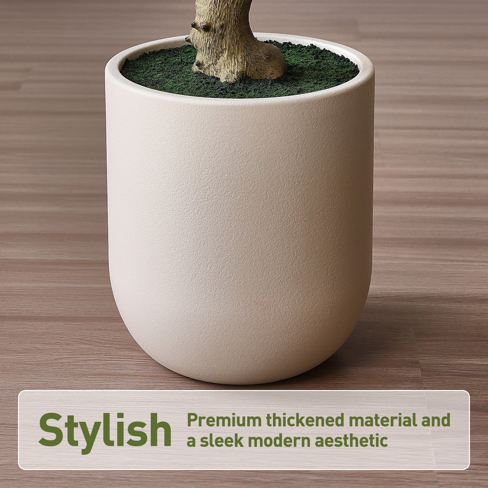 VeriNatural 8FT Artificial Olive Tree  Lifelike Faux Plant with White Planter | No Maintenance Decor(VN224)