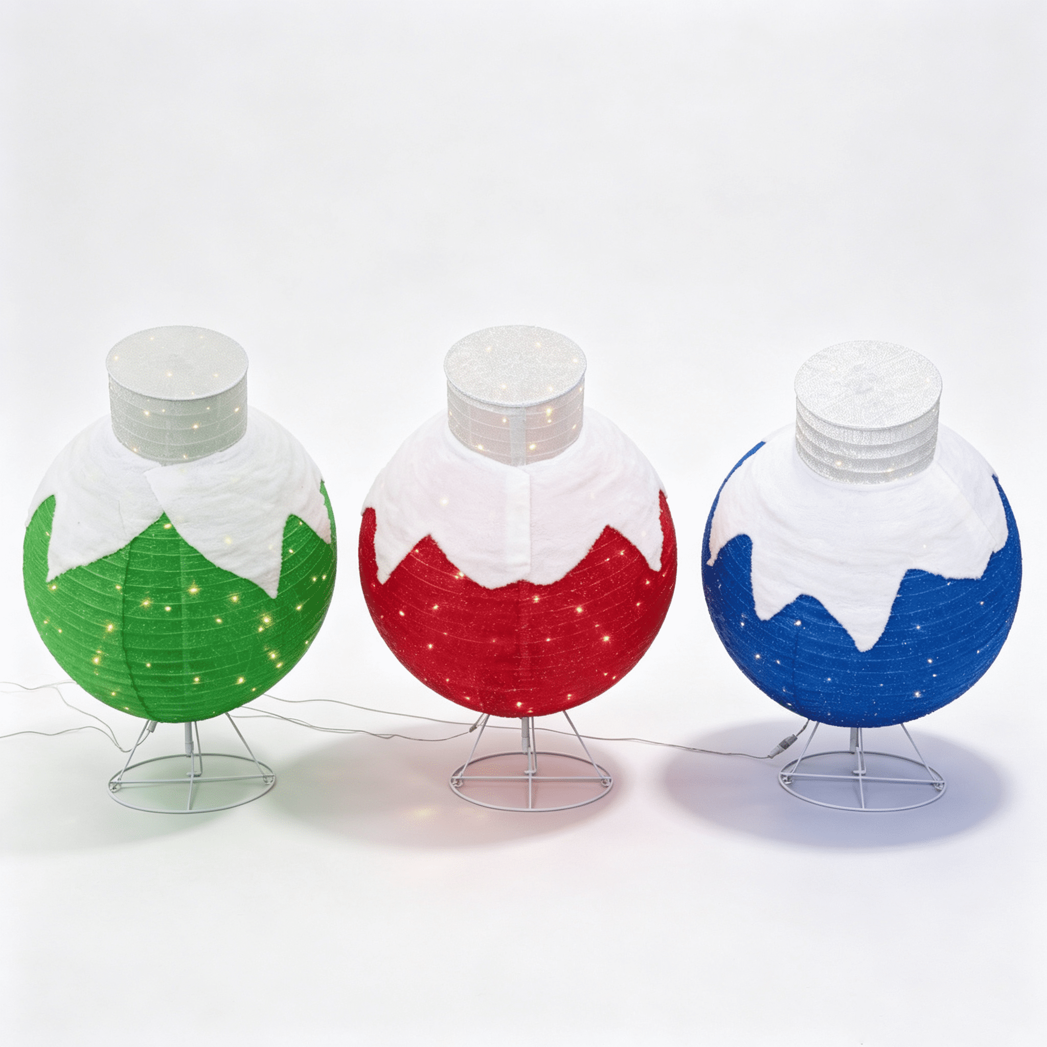 DR.Planzen 3Pack Christmas Ball, LED Holiday Decorations