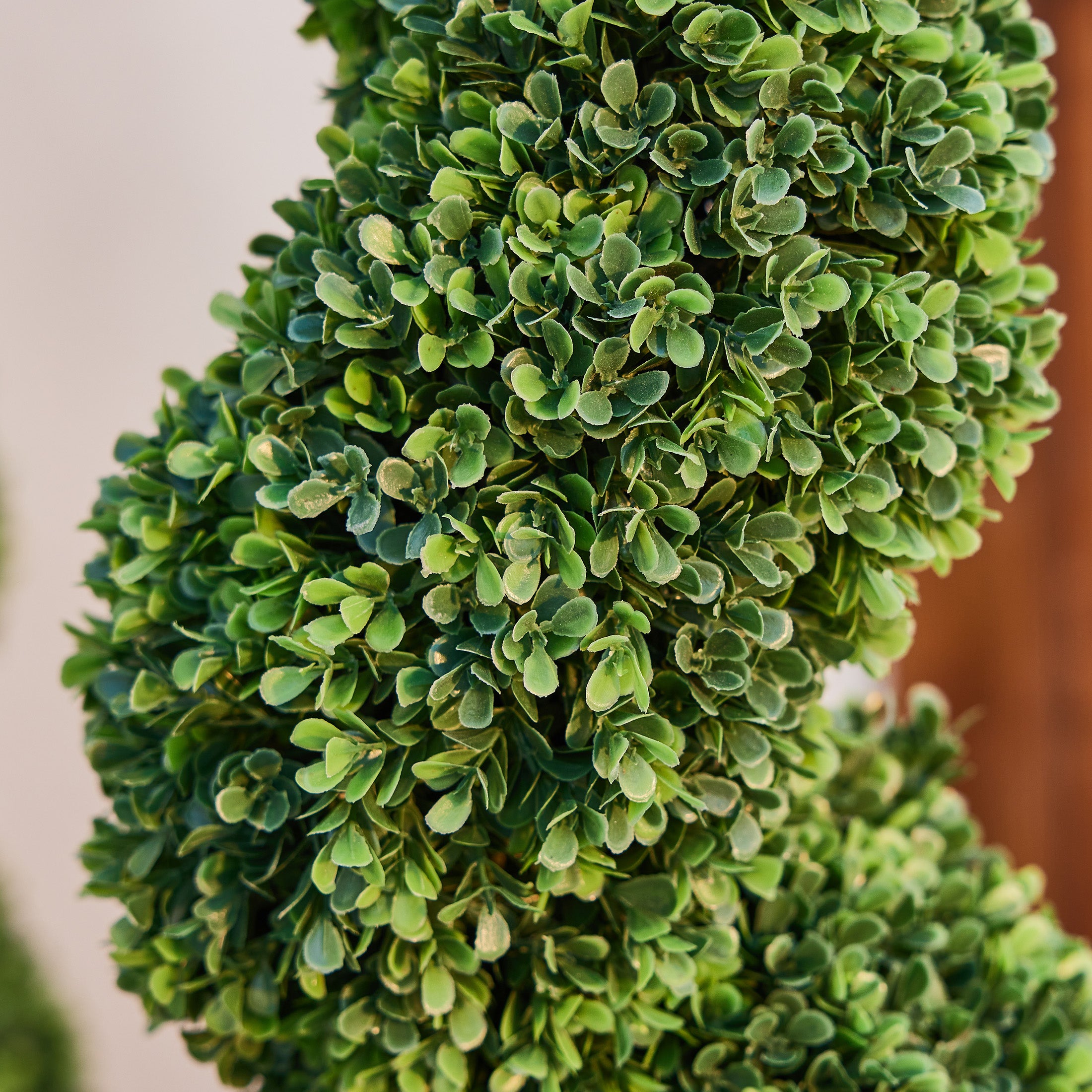 VeriNatural 1/2 Pack 4FT Artificial Spiral Topiary Tree – UV Resistant Faux Boxwood Plant with Metal Spikes for Indoor & Outdoor Garden, Porch & Patio Decor