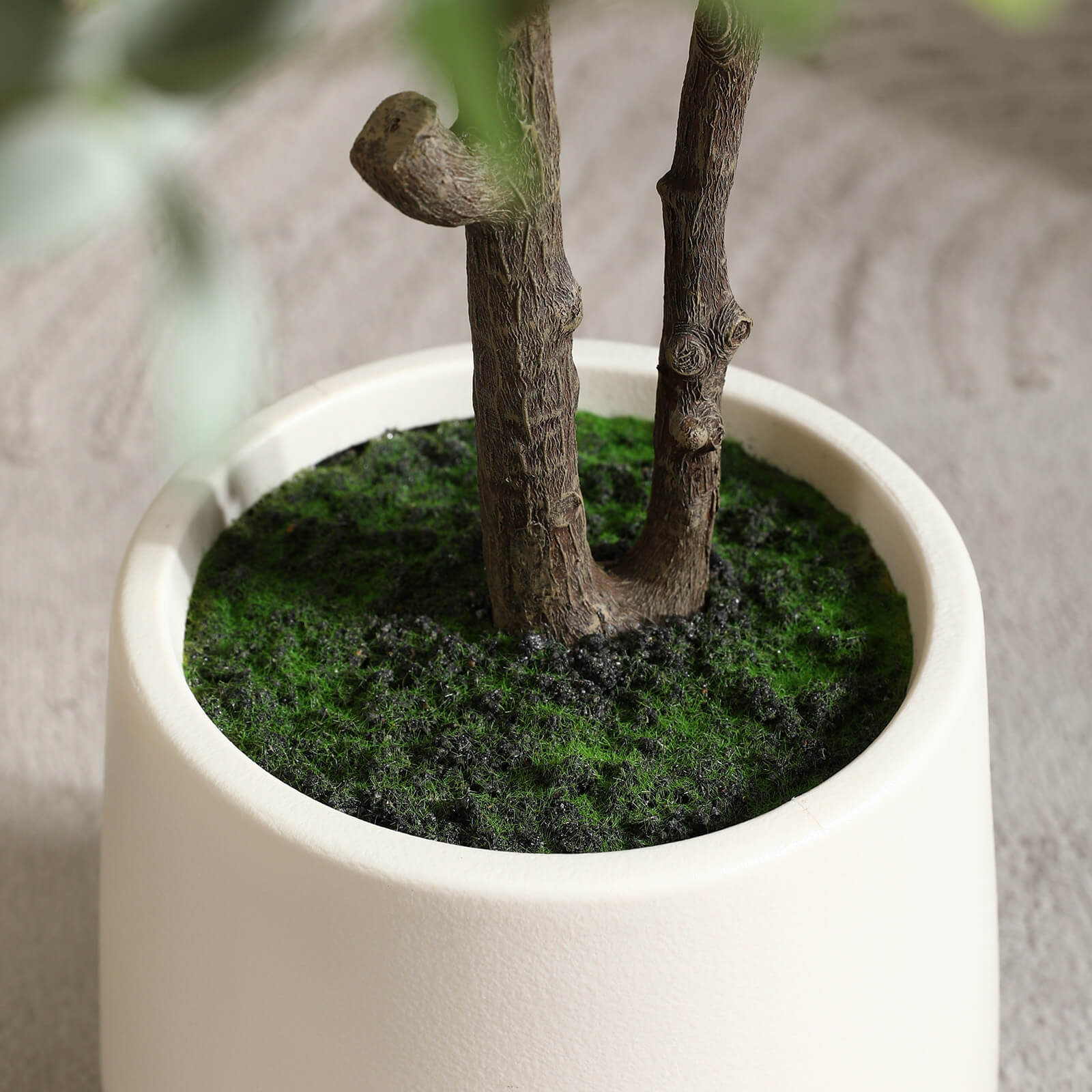 VeriNatural 6FT Artificial Eucalyptus with White Planter for Indoor