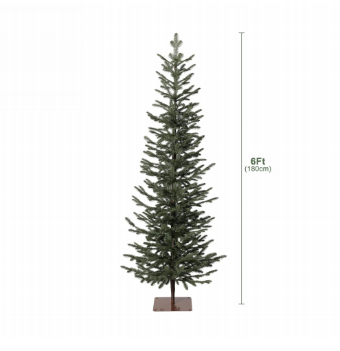 VeriNatural 6FT Artificial Christmas Tree Full PE Branches Real Pine Look Easy Setup Indoor Holiday Decor Stable Safe Classic Green