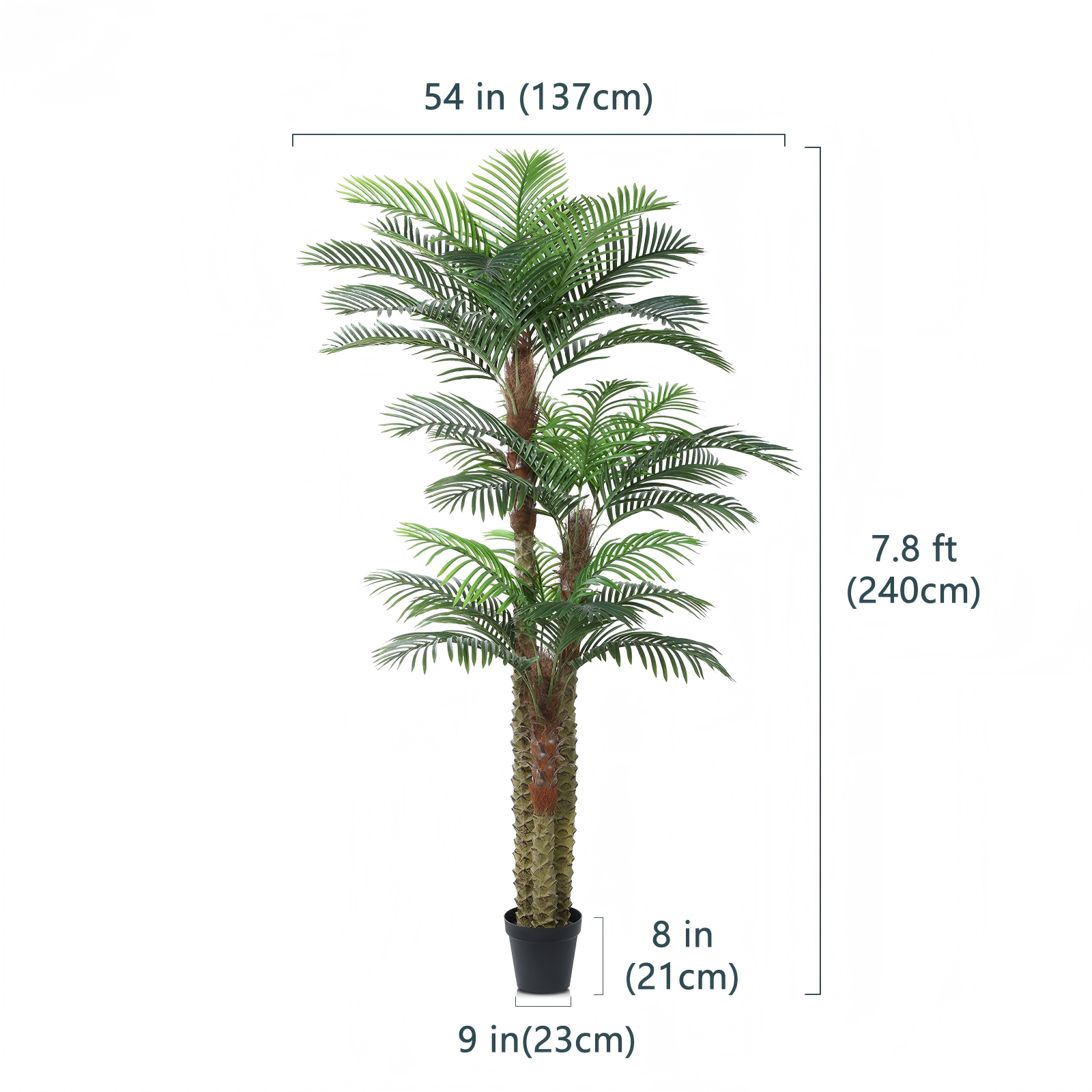 VeriNatural 8FT/10FT Outdoor Artificial Palm Tree – Tall UV-Resistant Golden Cane for Patio, Poolside & Indoor Decor | Large Faux Tropical Tree