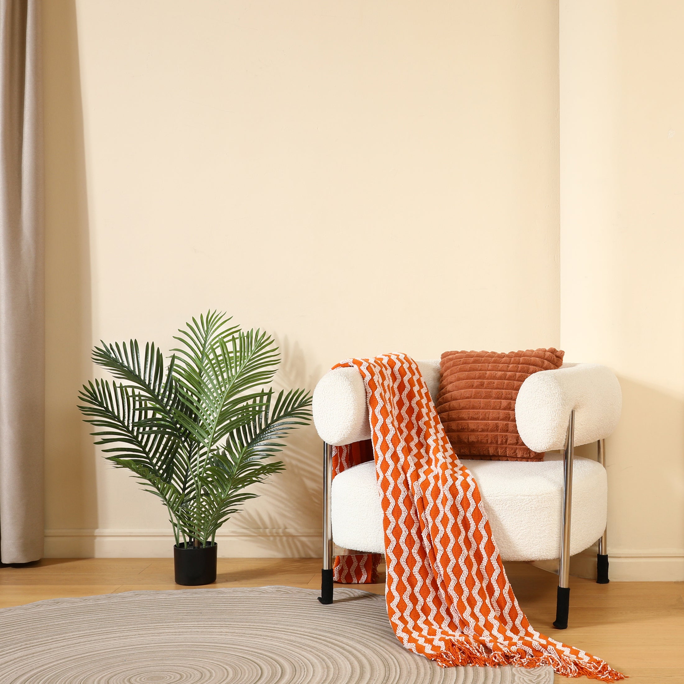 VeriNatural 3FT Artificial Palm Tree – Faux Greenery for Indoor & Outdoor Home Decor (Basic Pot Included, Woven Basket Not Included)