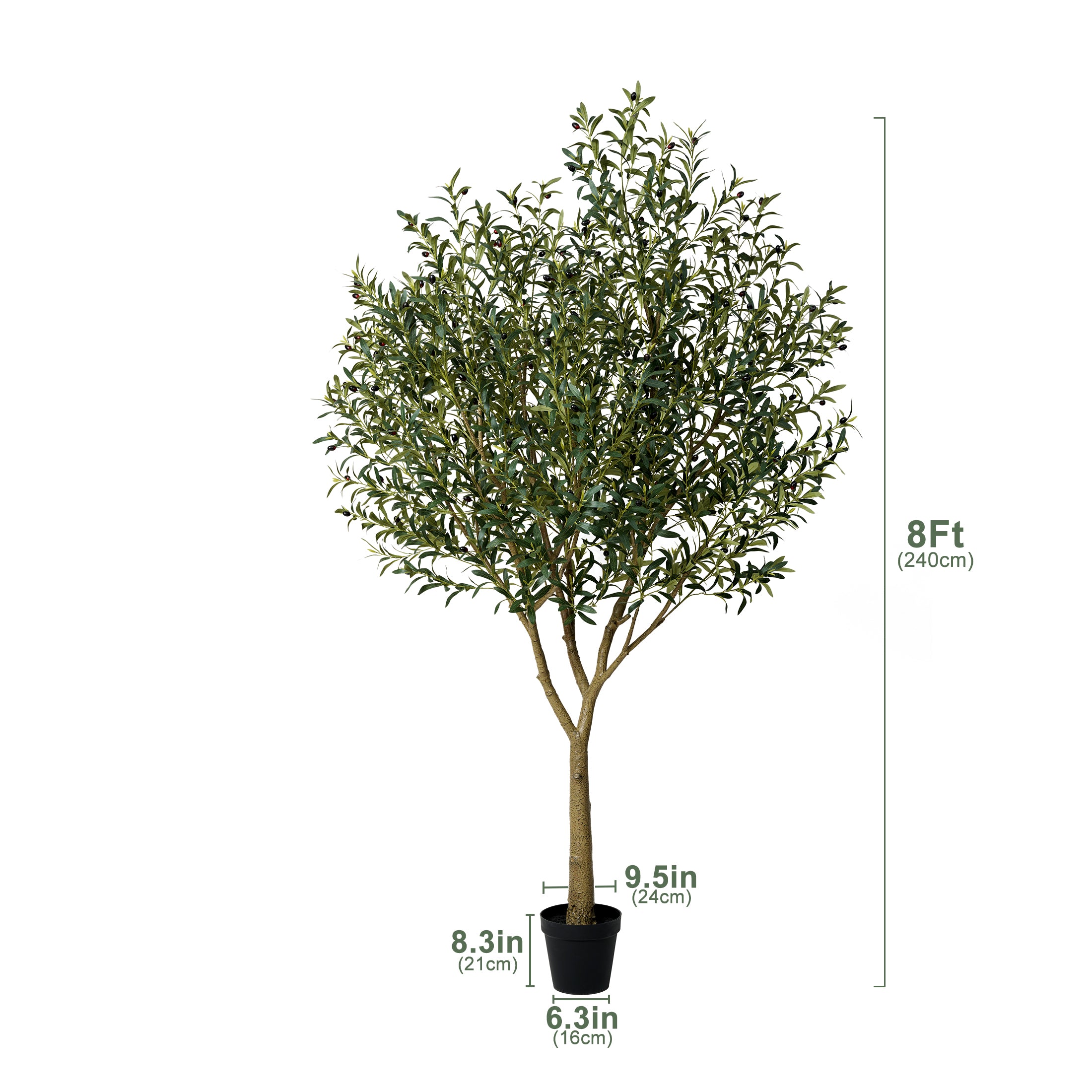 VeriNatural 5/6/7/8FT Artificial Olive Tree UV Resistant for Indoor & Outdoor （VN157）