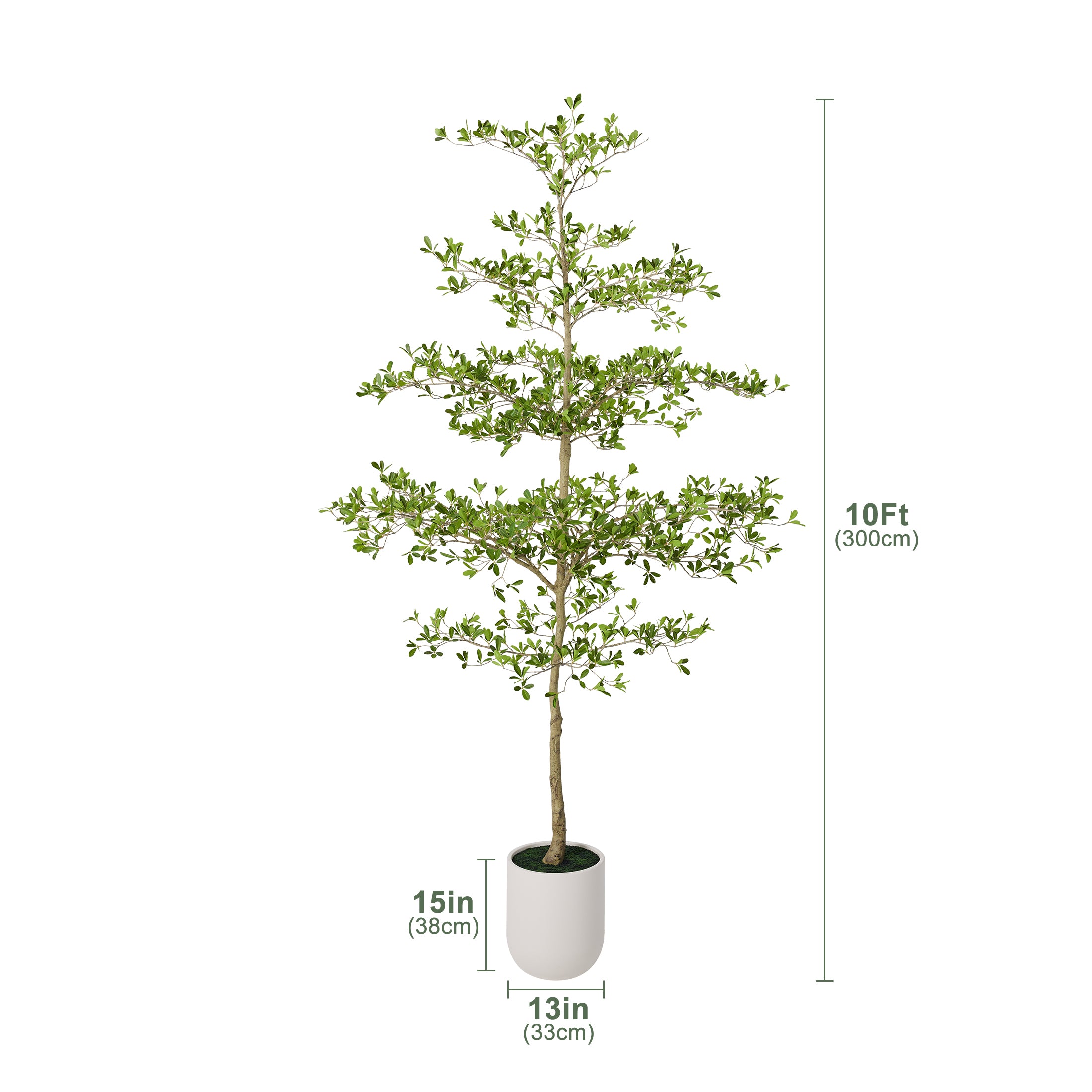VeriNatural Artificial Black Olive Tree 7/8/9/10FT with White Planter, Faux Olive Tree for Indoor Outdoor Home Decor & Housewarming Gift(VN232)