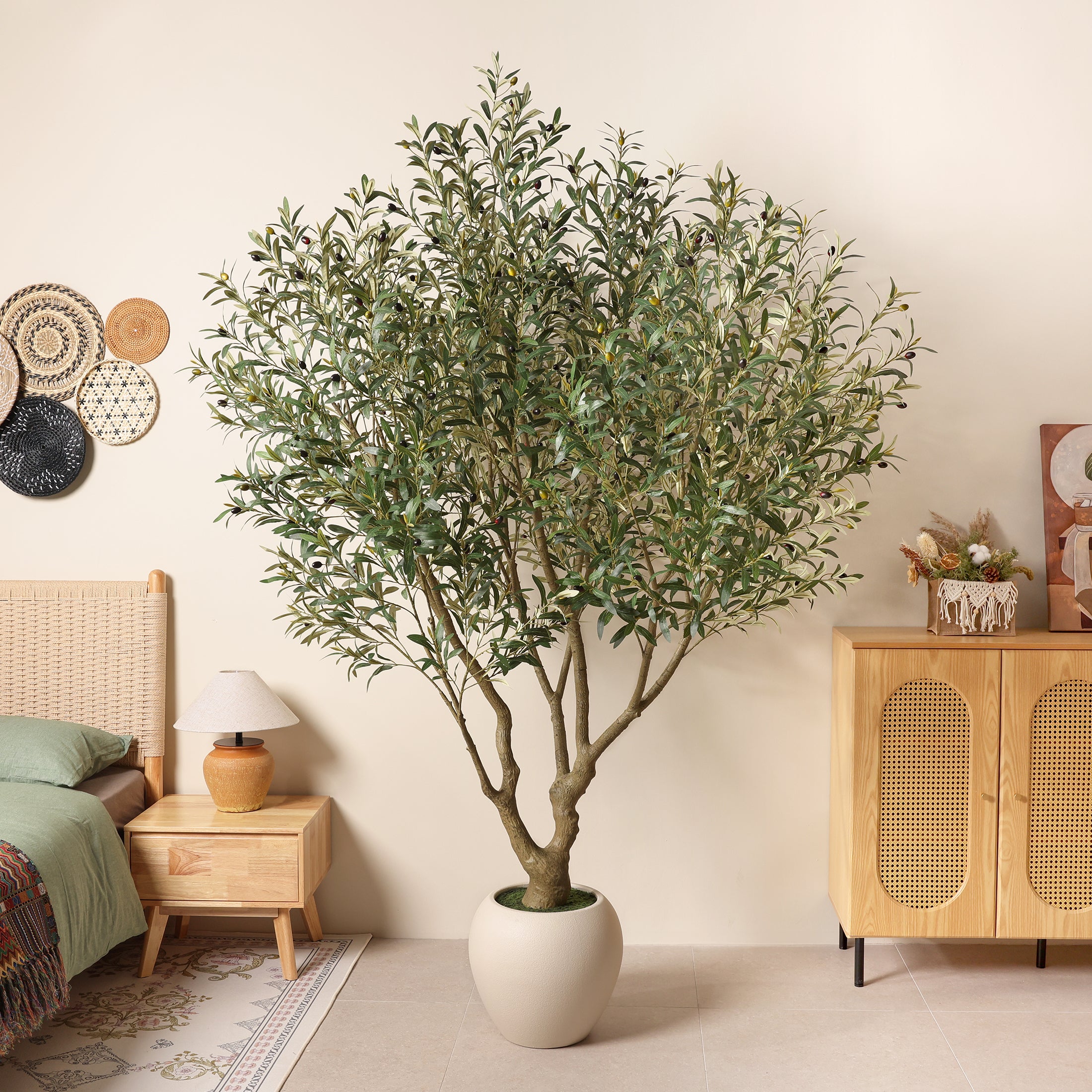 VeriNatural 6/7/8FT Artificial Olive Tree 🌿 Tall Faux Plant for Indoor & Outdoor Decor | Modern Home, Office & Patio Greenery (8FT-Pot Medium Available)