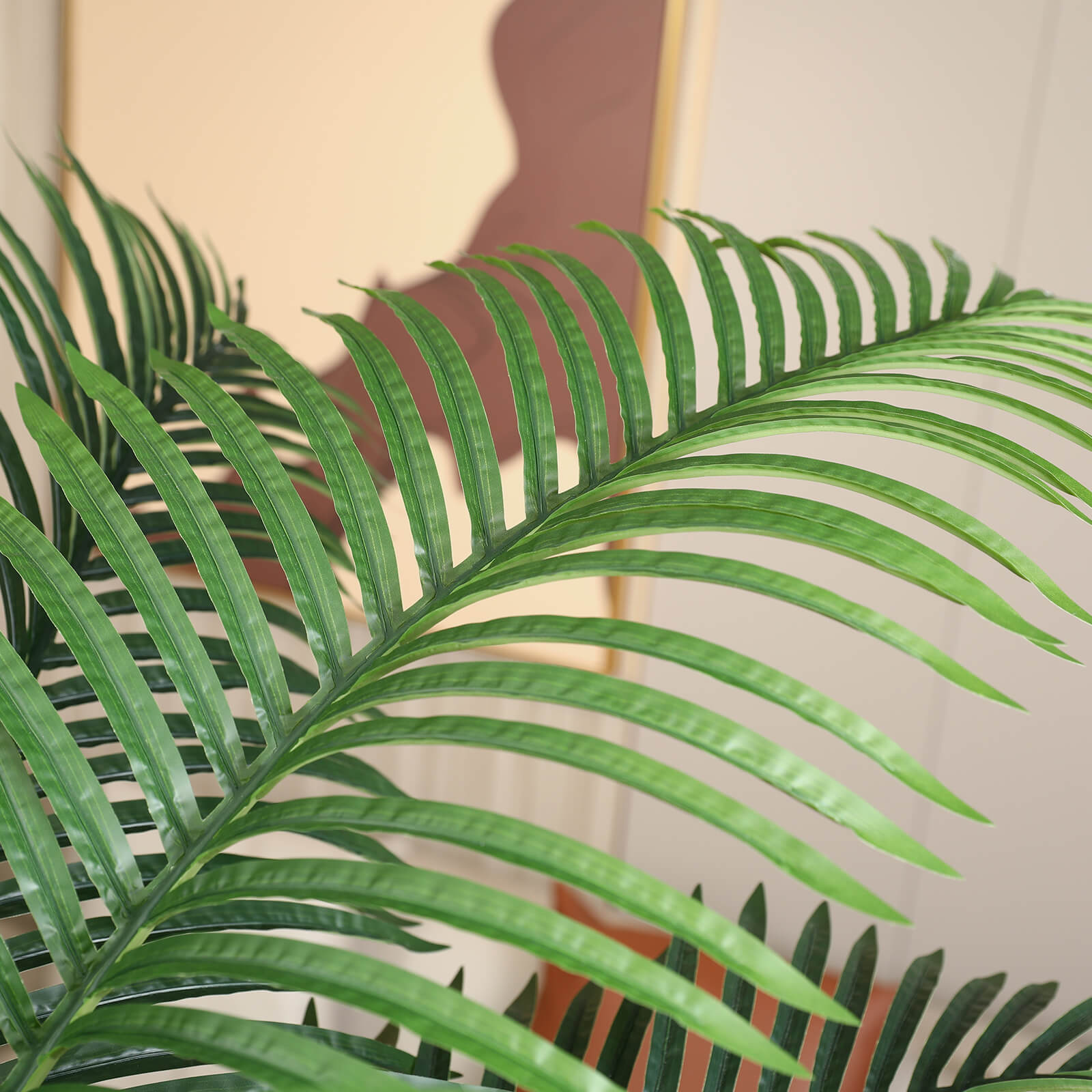 VeriNatural 8FT Artificial Palm Tree with Gray Cylinder Planter for Indoor & Outdoor
