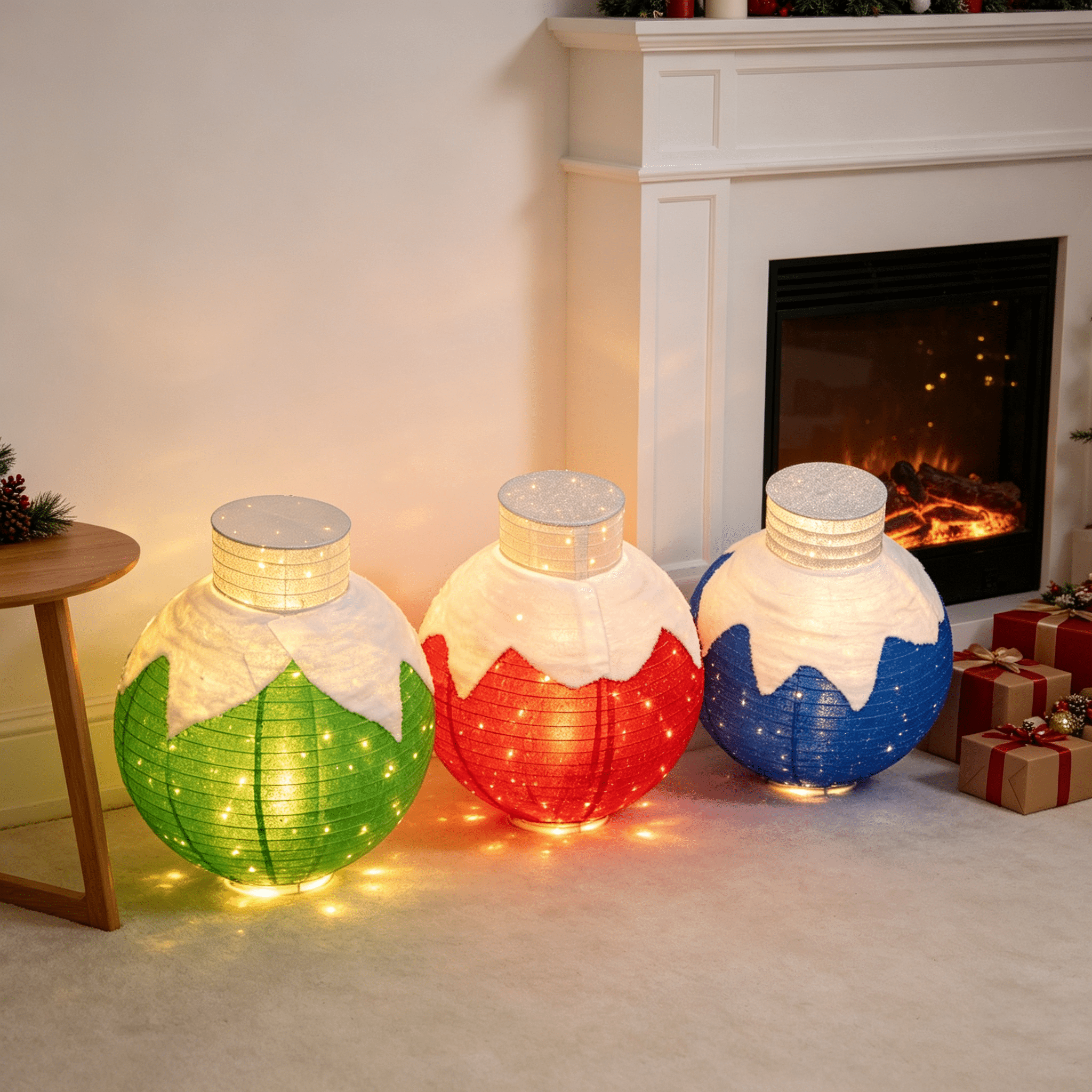 DR.Planzen 3Pack Christmas Ball, LED Holiday Decorations