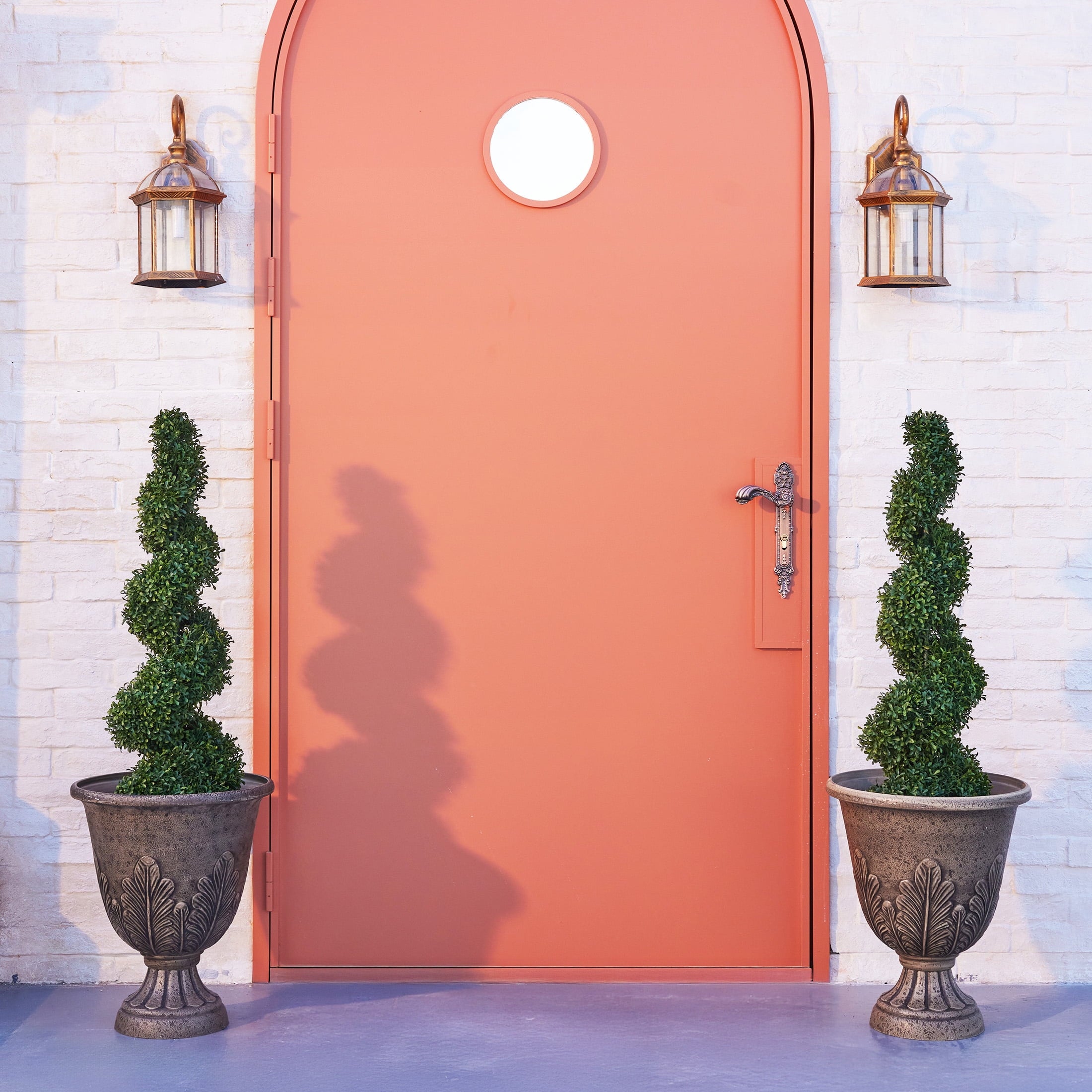 DR.Planzen 2 Pack 3FT Artificial Boxwood Spiral Topiary Tree ¨C 450 Leaves Faux Boxwood Plant, UV Resistant Artificial Plant ¨C Realistic Front Door Entryway Porch Decor Tree for Outdoor Garden Patio