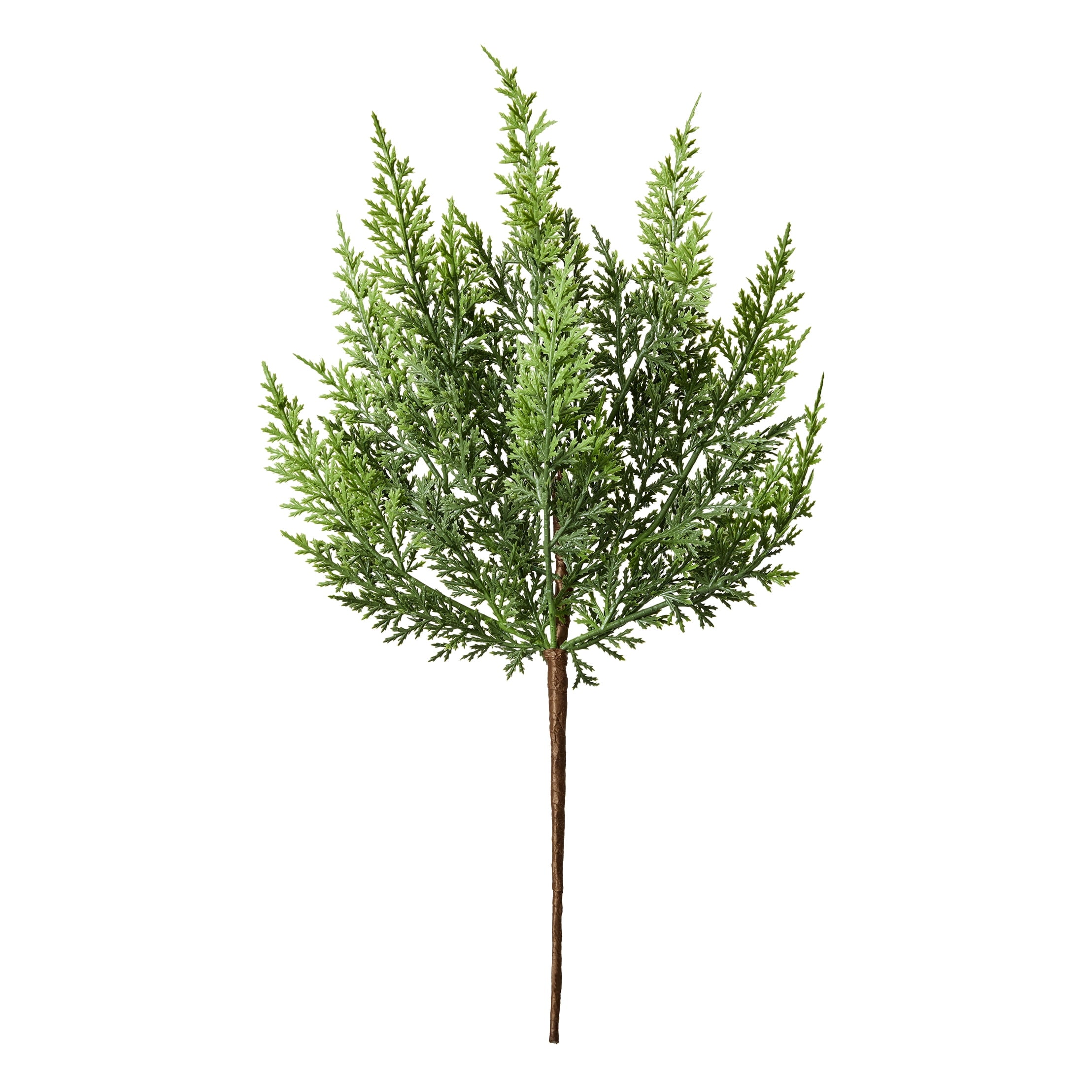 DR.Planzen 12-Pack Artificial Cypress Spray Branches, 17" Pre-Lit Green & Lime PE Foliage with 8 Tips Each, Indoor Holiday Garland Inserts & Centerpieces