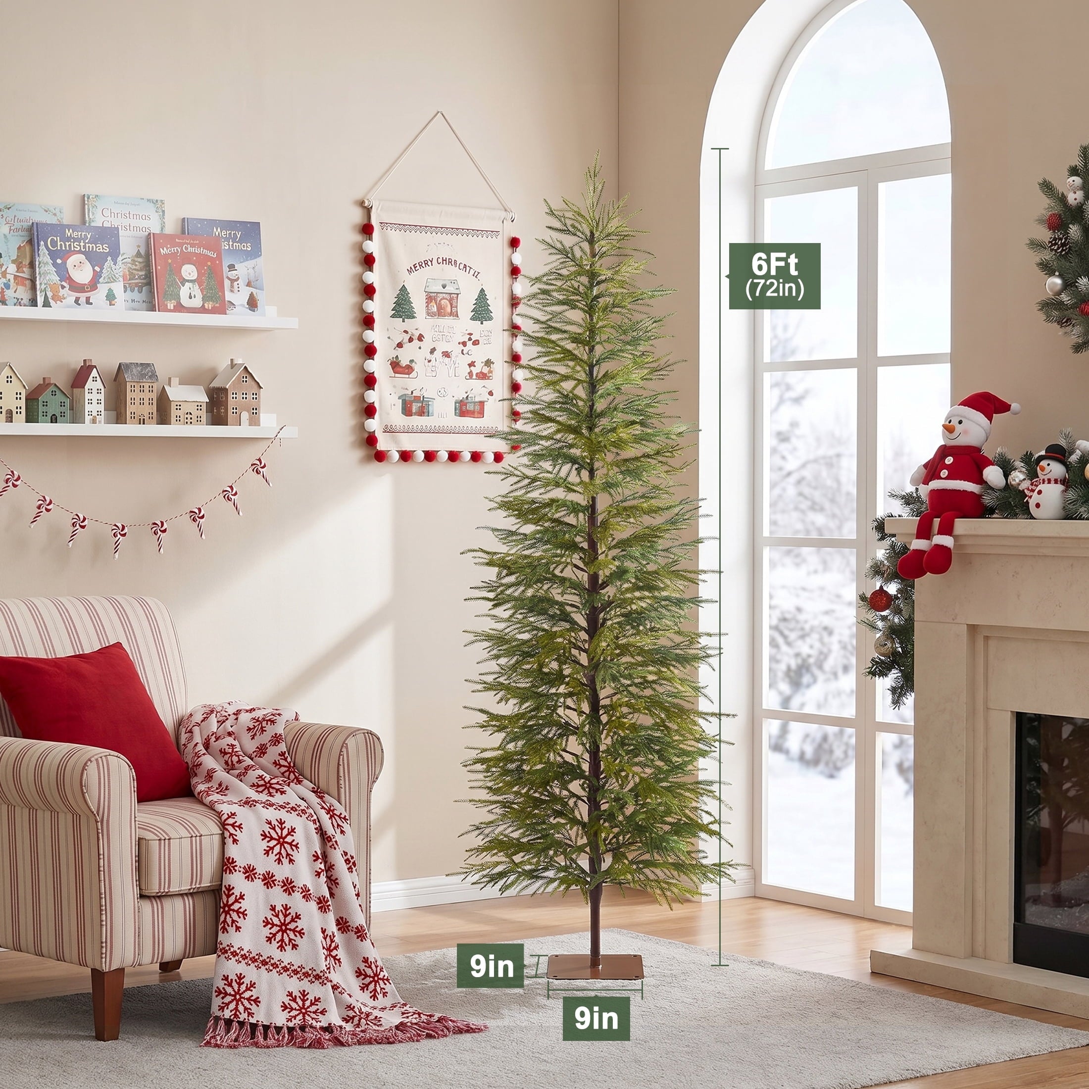 DR.Planzen 6' Artificial Christmas Tree for Indoor Christmas Decor ¨C Premium Green Cypress