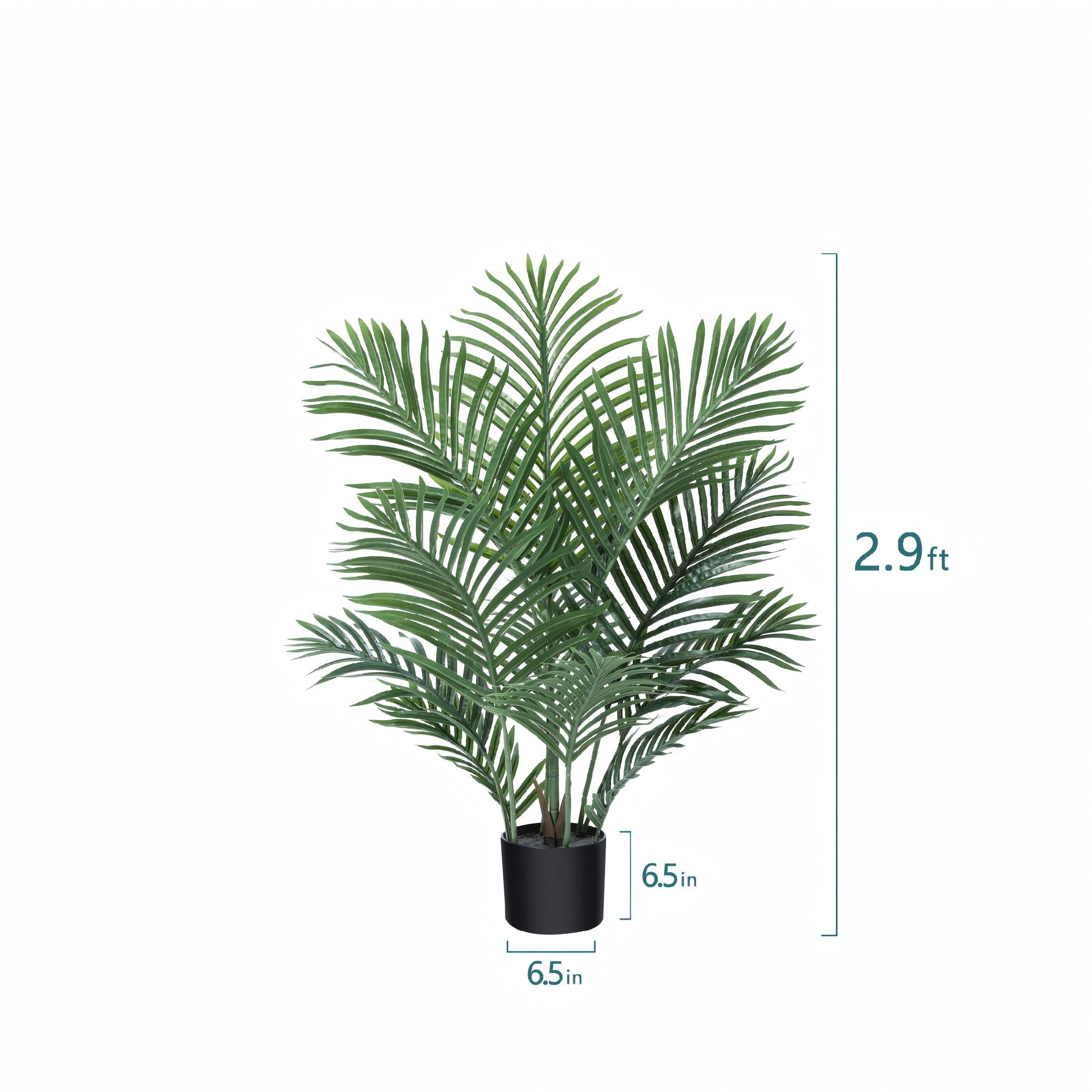 VeriNatural 3FT Artificial Palm Tree – Faux Greenery for Indoor & Outdoor Home Decor (Basic Pot Included, Woven Basket Not Included)