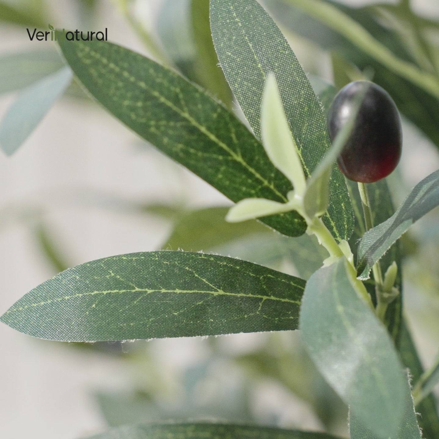 VeriNatural 5/6/7FT UV Resistant and Full-bodied Artificial Olive Tree with Black Planter for Indoor & Outdoor(VN154)